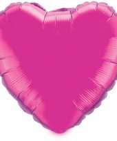 Vergelijk folie ballon fuchsia hart 52 cm prijs