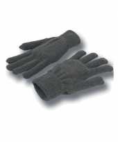 Vergelijk gebreide winter handschoenen grijs voor volwassenen prijs
