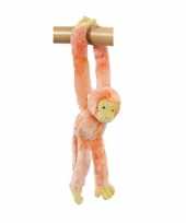 Vergelijk hangend knuffel aapje oranje 32 cm prijs