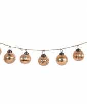 Vergelijk kerst hangdecoratie brass gouden kerstballetjes slinger 120 cm prijs