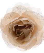 Vergelijk kunstbloem roos versiering creme op clip prijs