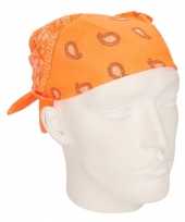 Vergelijk neon oranje hoofddoek bandana prijs