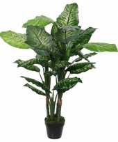 Vergelijk nep planten groene dieffenbachia kunstplanten 120 cm met pot prijs