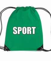 Vergelijk nylon sport gymtasje groen jongens en meisjes prijs