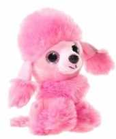 Vergelijk pluche poedel honden knuffeltje roze 15 cm prijs