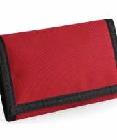 Vergelijk portemonnee portefeuille met klittenband sluiting rood prijs