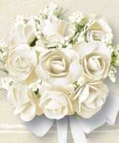 Vergelijk servetjes met witte rozen 60 stuks bruiloft thema prijs