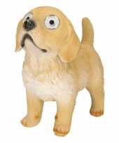 Vergelijk solar honden beeld beige labrador met lichtgevende ogen 26 cm prijs