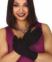 Vergelijk zwarte verkleed handschoenen kort voor volwassenen prijs 10152465