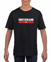 Vergelijk zwitserse supporter t shirt zwart voor kinderen prijs